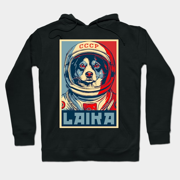 Laika First Animal to Orbit Earth Hoodie by dnacreativedesign